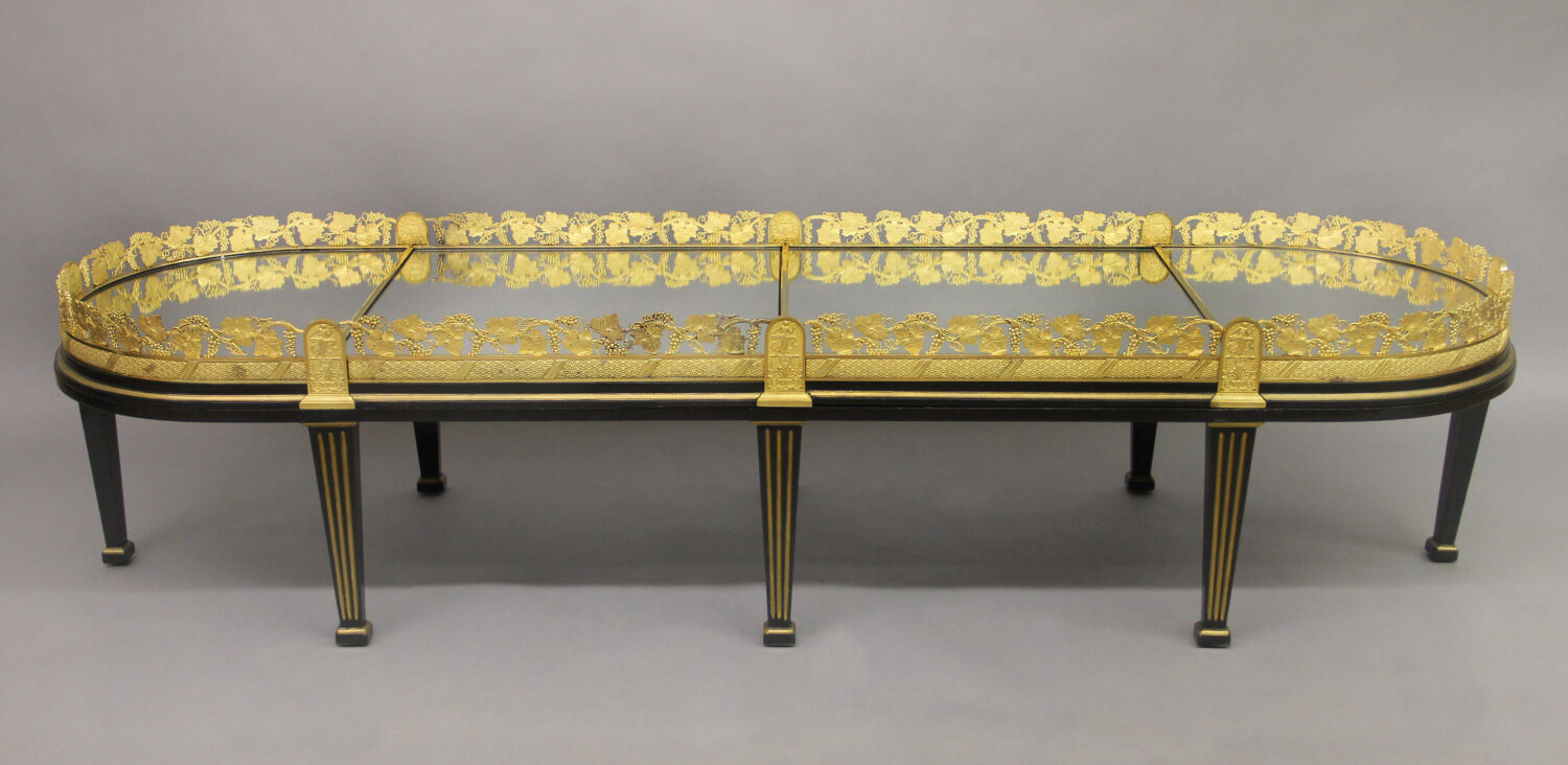 An Excellent Quality Mid 19th Century Gilt Bronze Four Piece Surtout De Table on Low Stands - Image 2