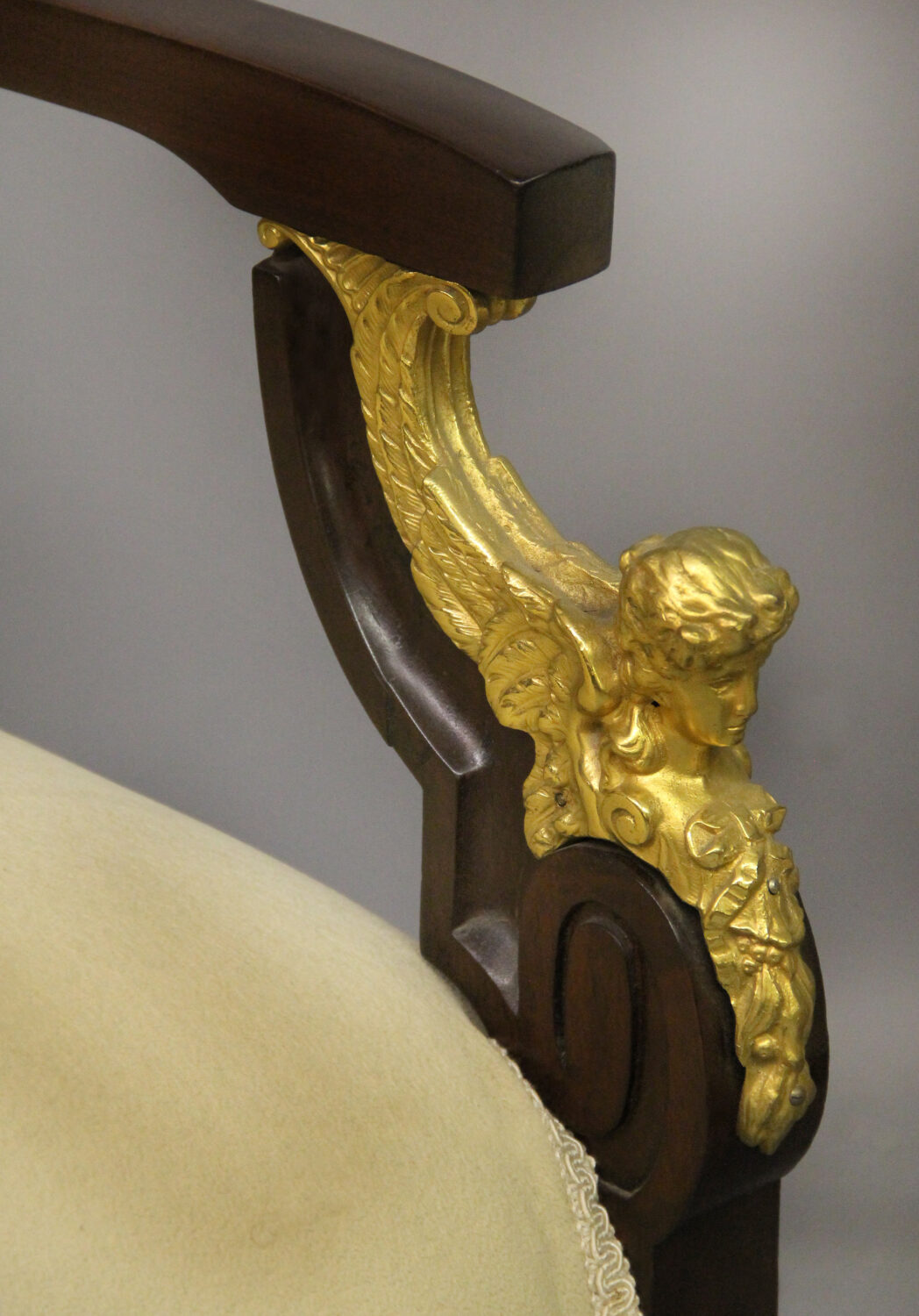 A Nice Late 19th / Early 20th Century Gilt Bronze Mounted Empire Style Three Piece Parlor Set - Image 4