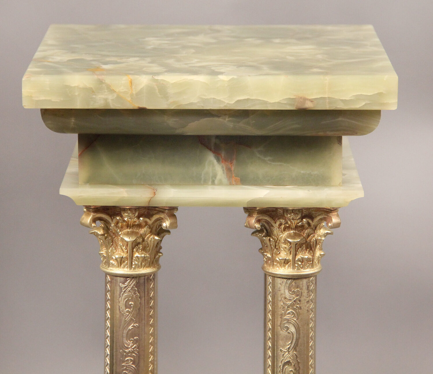An Interesting Late 19th Century Gilt Bronze and Onyx Pedestal - Image 2