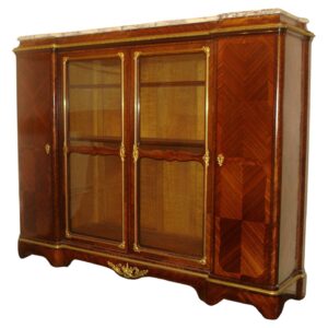 A Fine and Grand Late 19th Century Transitional Style Gilt Bronze Mounted Vitrine/Bookcase By Paul Sormani