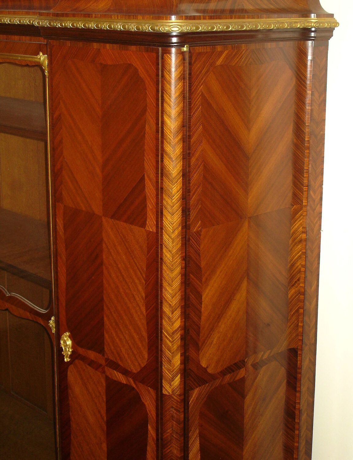 A Fine and Grand Late 19th Century Transitional Style Gilt Bronze Mounted Vitrine/Bookcase By Paul Sormani - Image 3