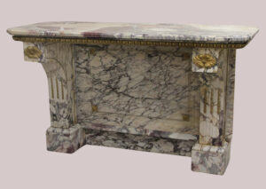 A Great Quality Late 19th Century Gilt Bronze Mounted Marble Console
