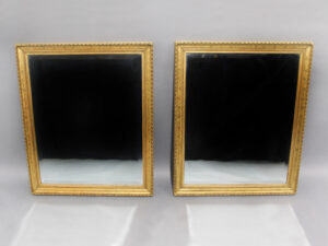 A Good Pair of Late 19th Century Carved Giltwood and Gesso Mirrors
