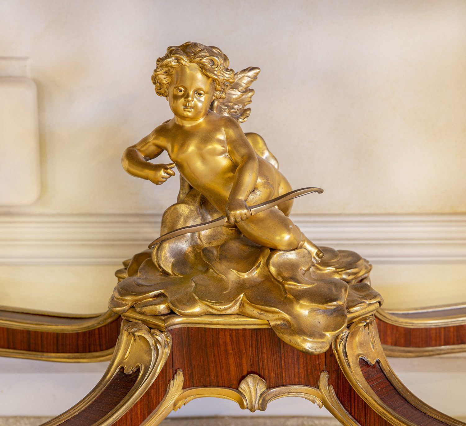 A Palatial and Rare Early 20th Century Belle Epoque Gilt Bronze, Kingwood, Bois Satiné and Fruitwood Marquetry Dressing Table By François Linke - Image 11