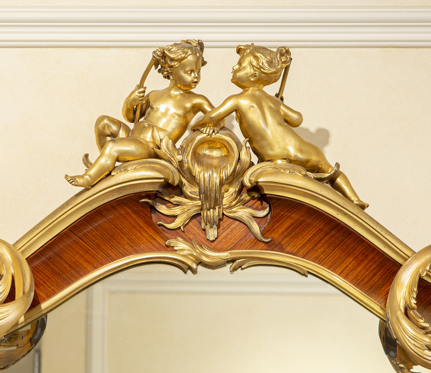 A Palatial and Rare Early 20th Century Belle Epoque Gilt Bronze, Kingwood, Bois Satiné and Fruitwood Marquetry Dressing Table By François Linke - Image 2